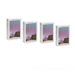 WEST & ARROW 96 LED Fairy Curtain String Lights Pink & Purple Ombre 8ft NWT (x4)